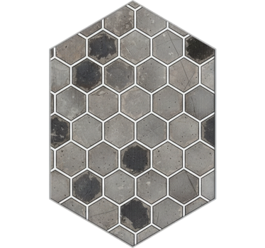 Fliesenaufkleber dunkles hexagonales marmor - TenStickers