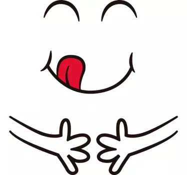 Hungriger Kühlschrank Emoji Kühlschrank Aufkleber - TenStickers