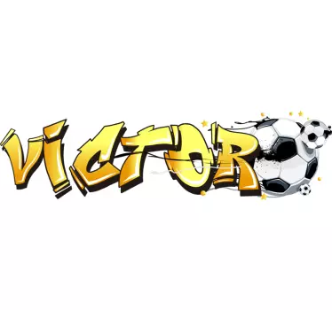 Fußball Wandtattoo Name - TenStickers