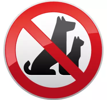 Haustiere unerwünscht Aufkleber - TenStickers