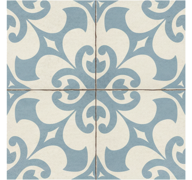 Fliesenaufkleber retro blaues ornament - TenStickers