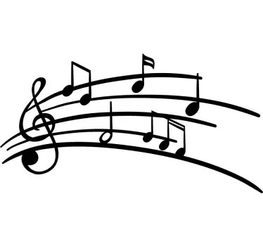 Musiknoten Fahrzeug Autoaufkleber - TenStickers