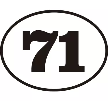 Motorrad Aufkleber personalisierbare Nummer - TenStickers