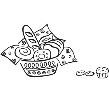 Wandtattoo Brotkorb - TenStickers