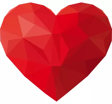 Liebe Sticker geometrische herzform - TenStickers