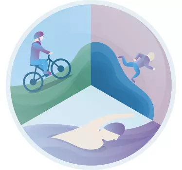 Sticker Sport grafiken für einen aktiven lebensstil - TenStickers