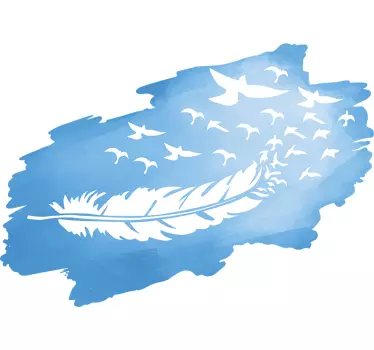 Wandtattoo Natur elegantes federmotiv - TenStickers