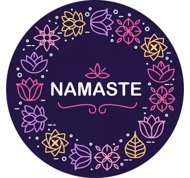Wandtattoo Natur namaste blumenkreis-design - TenStickers