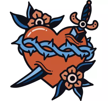 Liebe Sticker herz und klinge - TenStickers