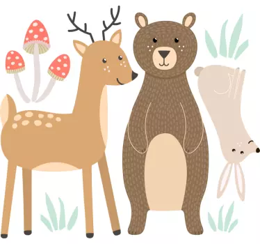 Fensteraufkleber Waldtiere - TenStickers
