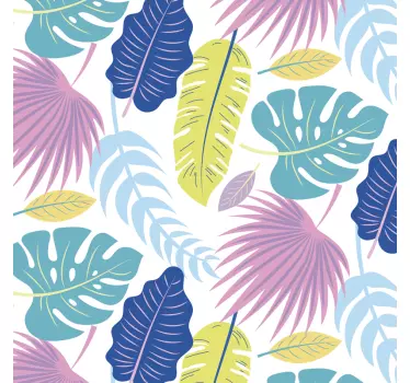 Wandtattoo Natur bunte blattmuster - TenStickers