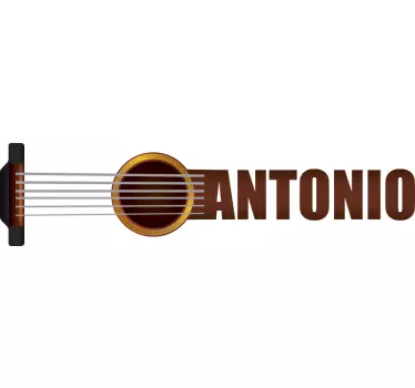 Spanische gitarre mit Namen aufkleber - TenStickers