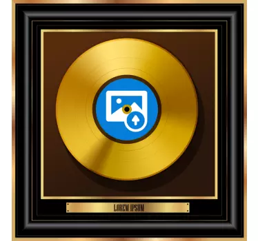 Personalisierter Goldplatte Musik Wandtattoo - TenStickers