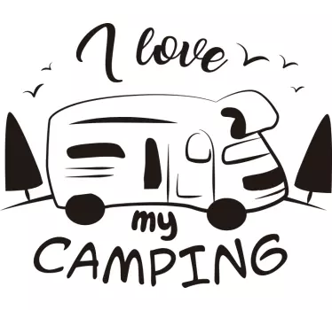 I love my camping Wohnmobil Aufkleber - TenStickers