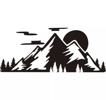 Gebirgszug Wohnmobil Aufkleber - TenStickers