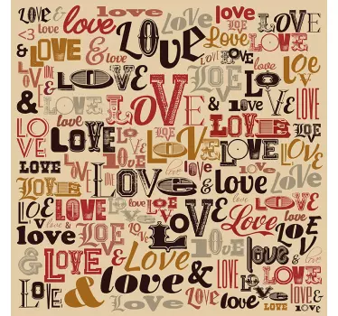 Liebe Sticker bunte liebesbekundungen - TenStickers