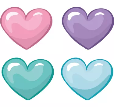 Packung herz liebe wandaufkleber - TenStickers
