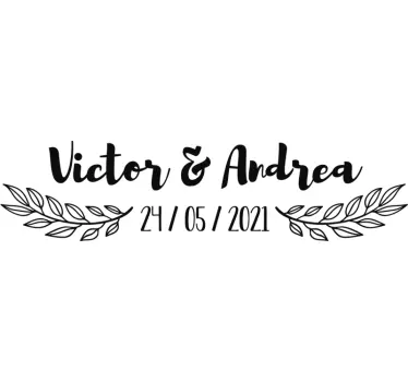 Autoaufkleber Hochzeit Zweige - TenStickers
