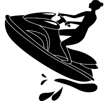 Wandtattoo extremsport frau auf jet ski - TenStickers