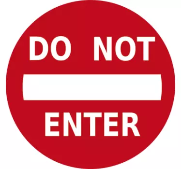 Do not enter Aufkleber - TenStickers