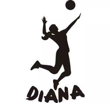 Volleyball Spielerin Silhouette Wandtattoo - TenStickers