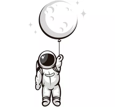 Astronauten im weltraum aufkleber - TenStickers
