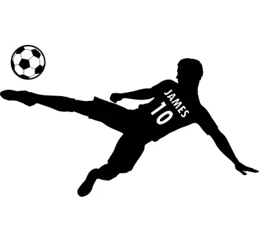 Personalisierbarer Fußballspieler Wandtattoo Jugendzimmer - TenStickers
