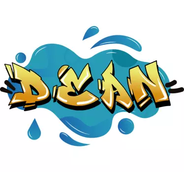 Anpassbarer Graffiti Splash Textur Urban Art Wandaufkleber - TenStickers