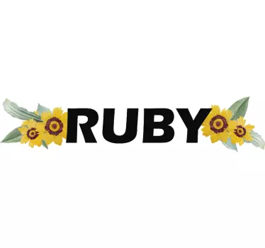 Anpassbare sonnenblume fahrrad aufkleber - TenStickers