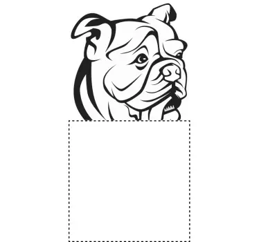 Lichtschalter aufkleber bulldog dekorationselement - TenStickers