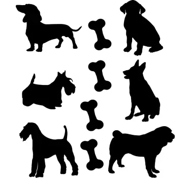 Tier Silhouetten Möbel Aufkleber - TenStickers