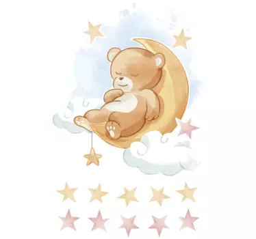 Schlafender Teddybär Wandtattoo - TenStickers