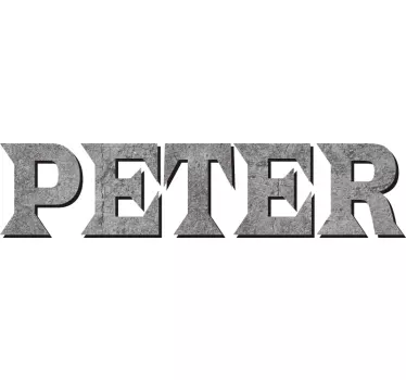 Beton namensaufkleber - TenStickers