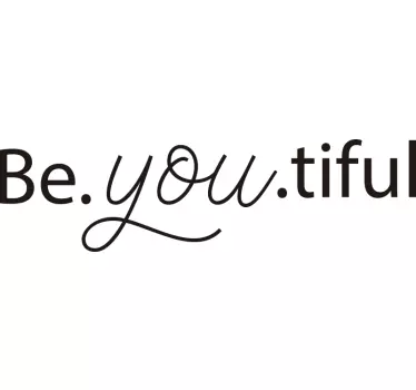 Wandtattoo Badezimmer Spiegel Be.you.tiful - TenStickers