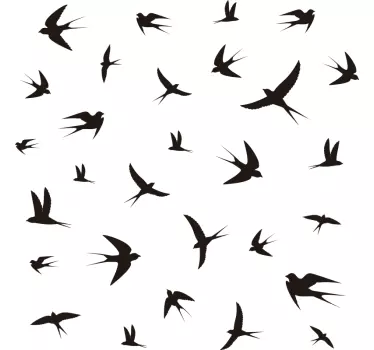 Fensteraufkleber Vogelsilhouetten - TenStickers