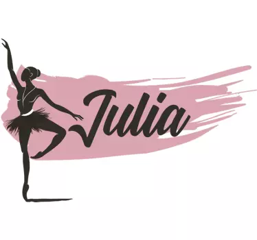 Mädchen ballett mit namen wandtattoo - TenStickers