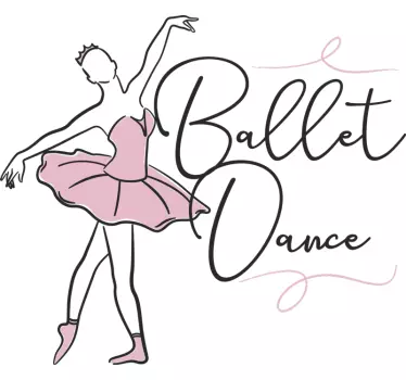 Silhouette eines balletttänzers wandtattoo - TenStickers