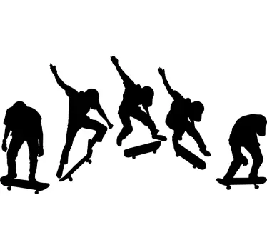Skate evolution extremsport wandtattoo - TenStickers