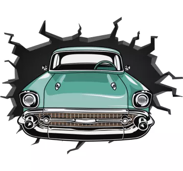Auto durch Berliner Mauer visuelle effekte wandtattoo - TenStickers
