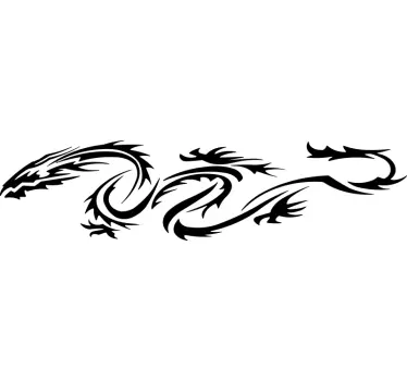 Schlangenartiger Drache Motorrad Aufkleber - TenStickers