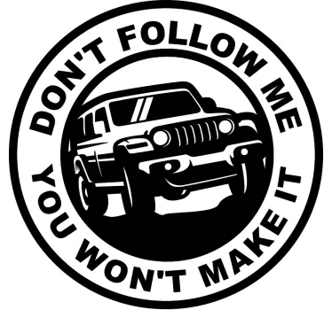 Don't follow me Auto Aufkleber - TenStickers