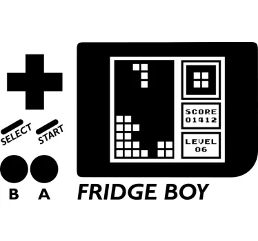 Retro Game Boy Kühlschrank Aufkleber - TenStickers
