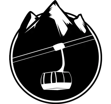 Berg mit Gondel Wandtattoo - TenStickers