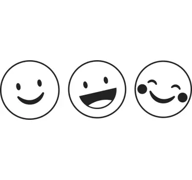 Smiley Aufkleber für Behälter - TenStickers