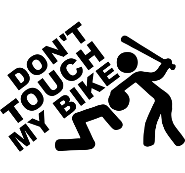 Berühren sie nicht meine fahrrad motorrad aufkleber - TenStickers