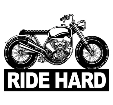 Harte motorradaufkleber fahren - TenStickers