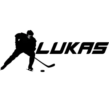 Benutzerdefinierter Hockeyspieler Aufkleber - TenStickers