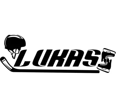 Persönlicher Eishockey Aufkleber - TenStickers