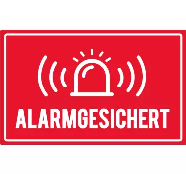 Alarm Glocke Schildaufkleber - TenStickers