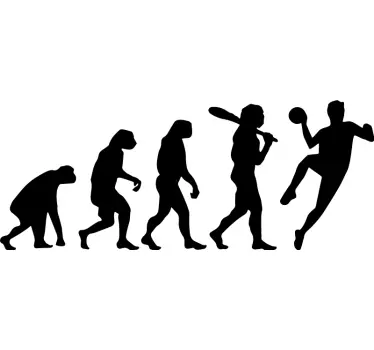 Entwicklung des Handballers Laptop Sticker - TenStickers
